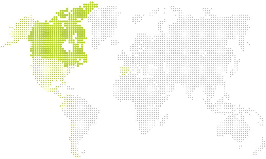 world map with canada highlighted