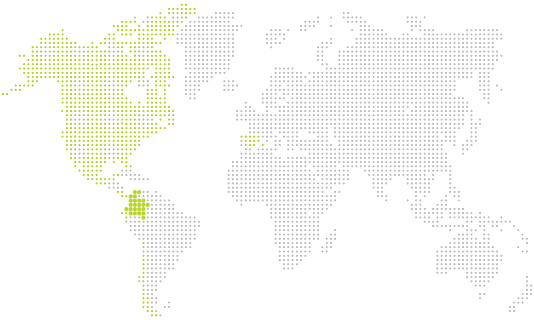 world map with colombia highlighted